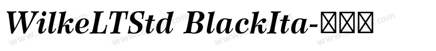 WilkeLTStd BlackIta字体转换